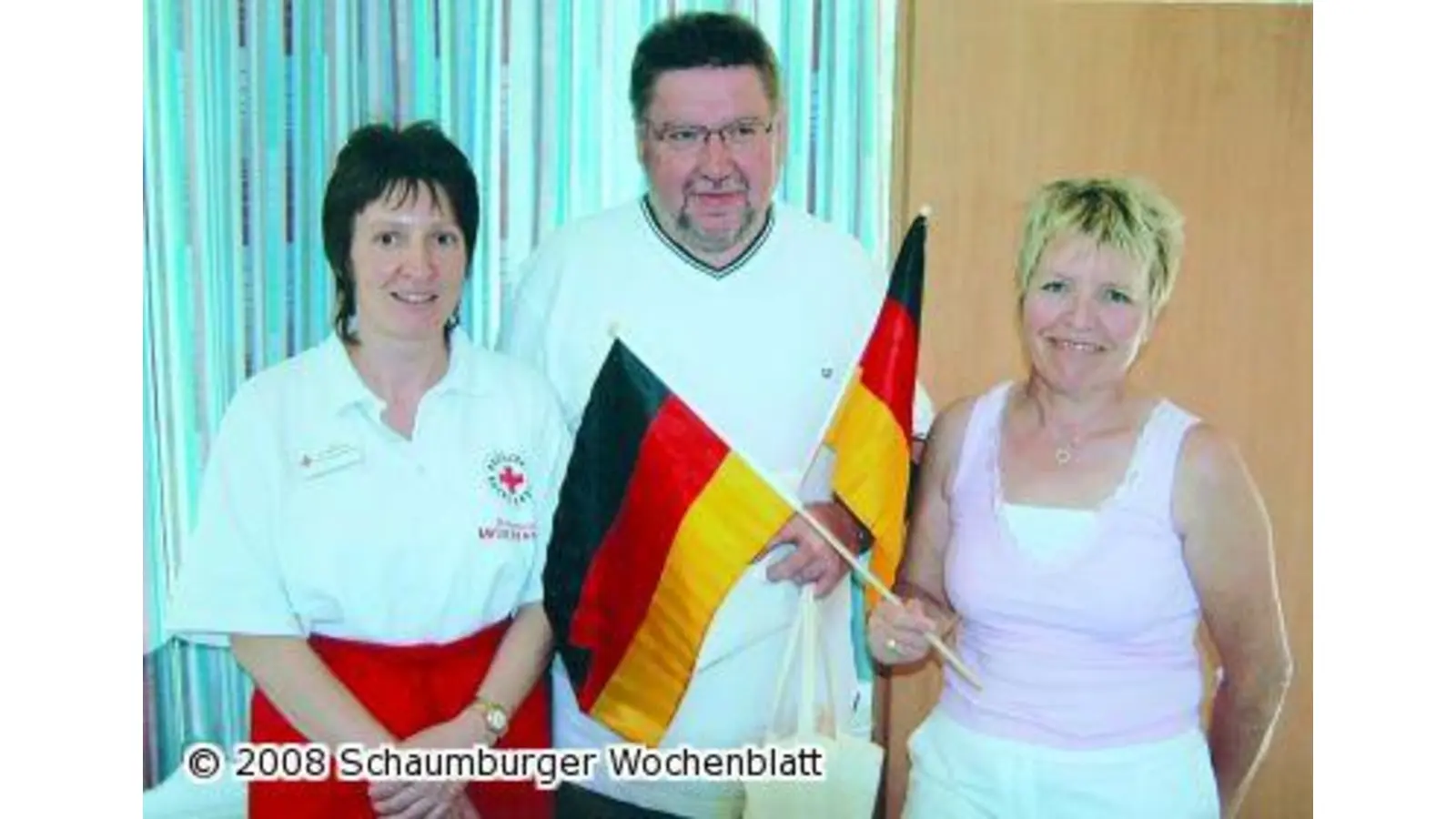 Blutspende mit EM-Flair (Foto: wtz)