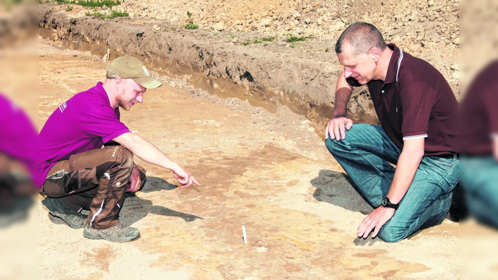 Archäologe sondiert das neue Baugebiet (Foto: gi)