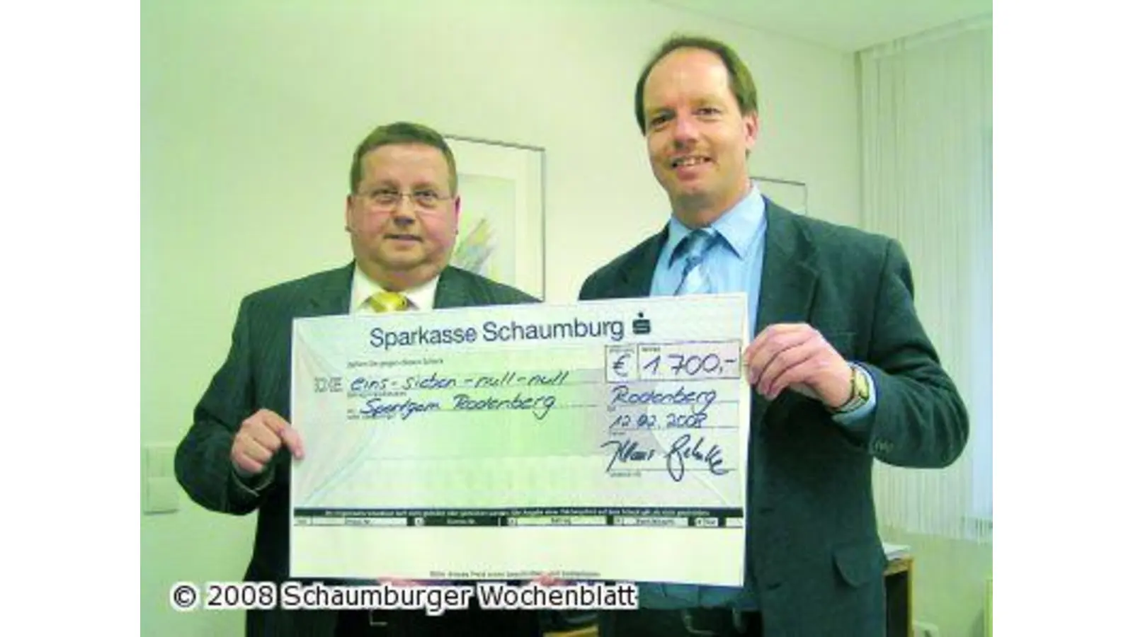 Höchst willkommener Geldsegen (Foto: pd)