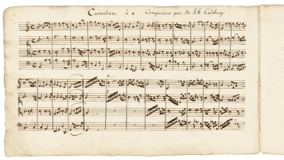 Ein Faksimile aus dem Museum, zeigt die musikalische Handschrift des Komponisten Coberg. (Foto: gk)
