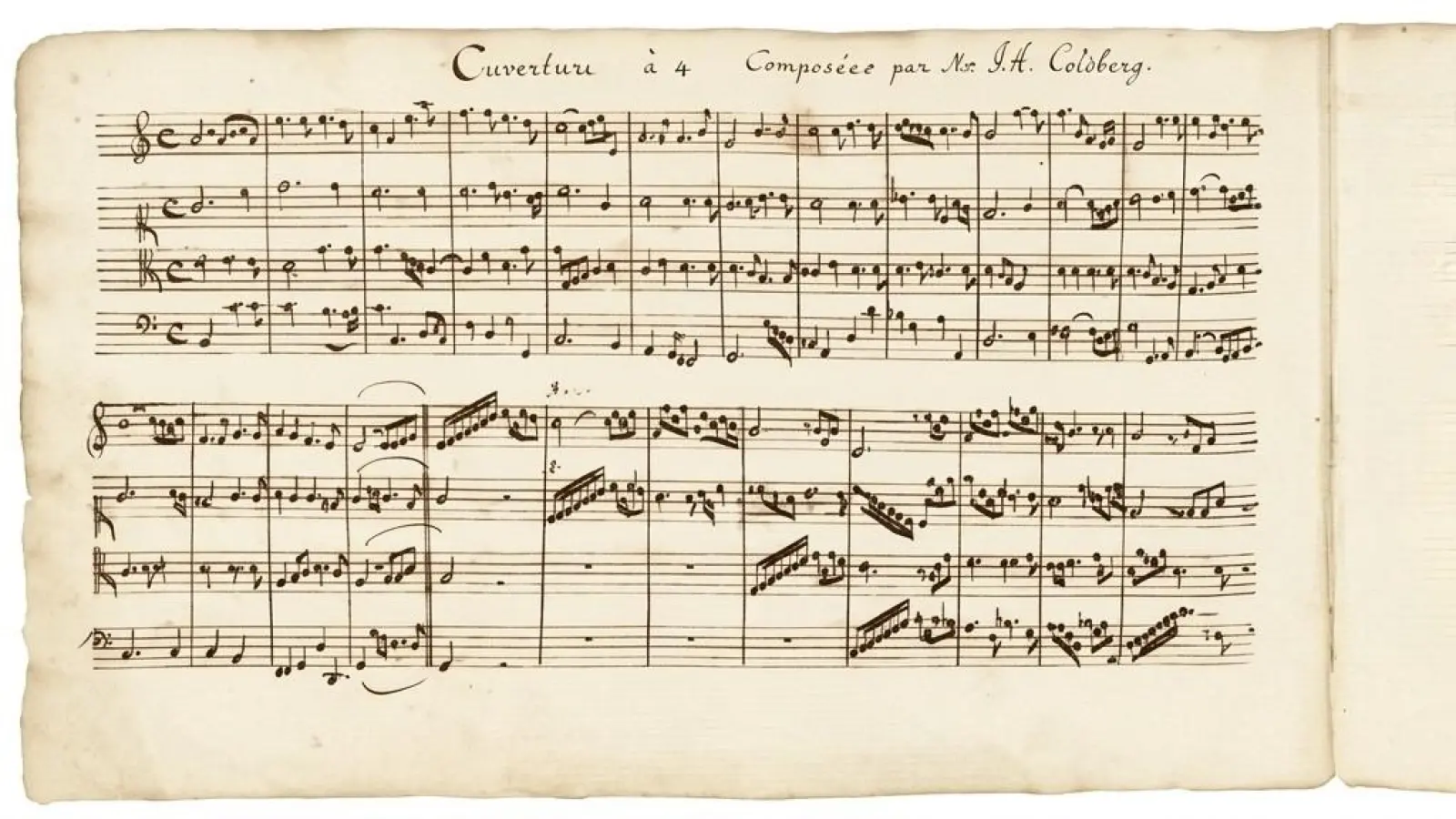 Ein Faksimile aus dem Museum, zeigt die musikalische Handschrift des Komponisten Coberg. (Foto: gk)