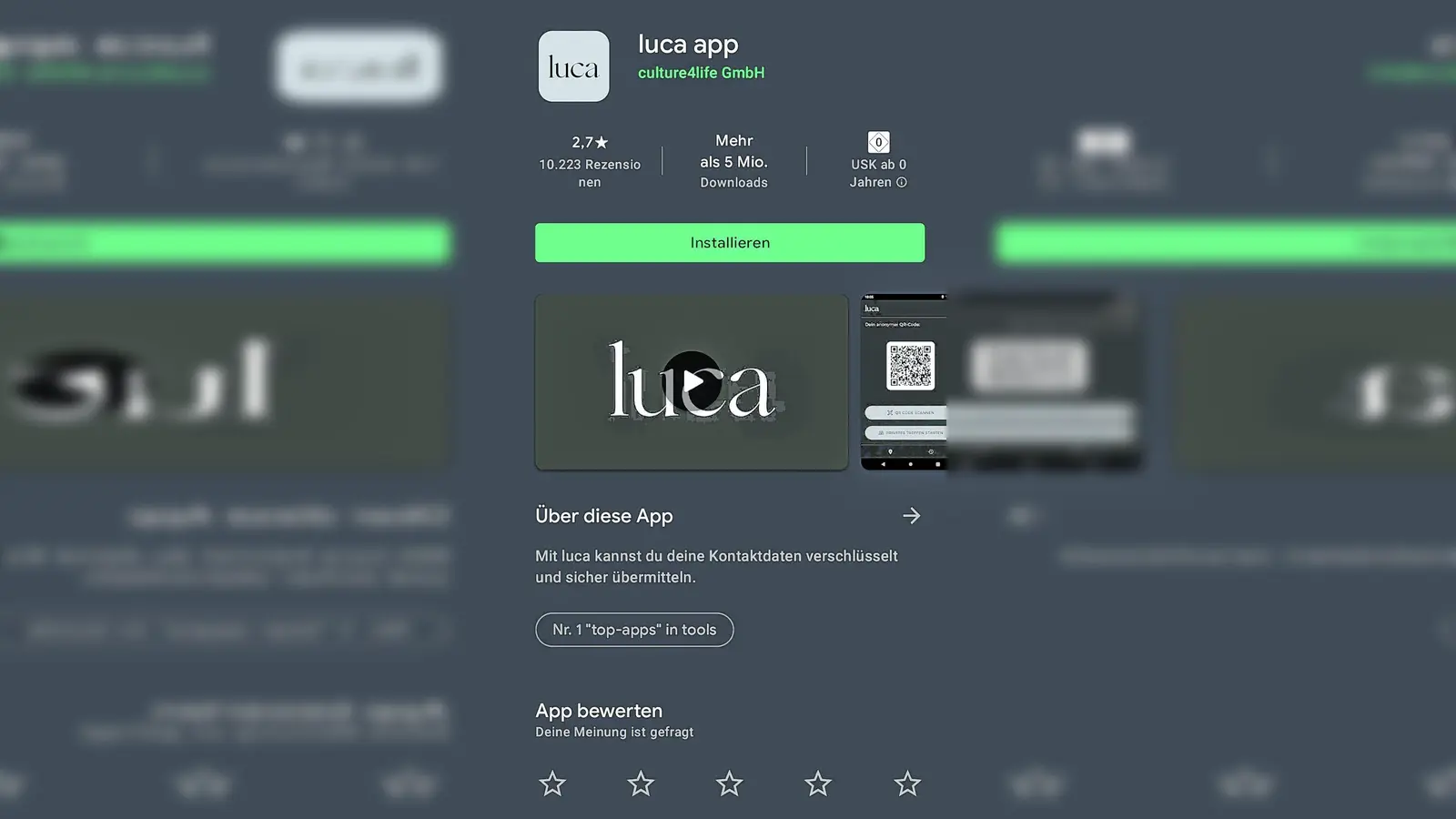 Kontaktnachverfolgung per Luca-App (Foto: mk)