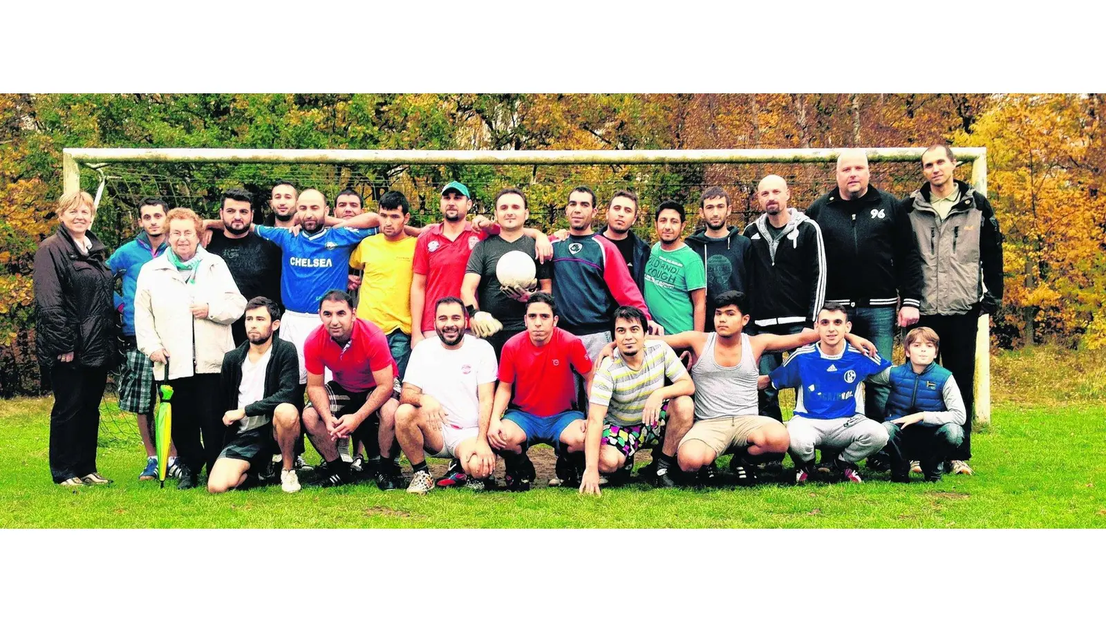 Flüchtlinge bilden Fußballteam (Foto: mk)