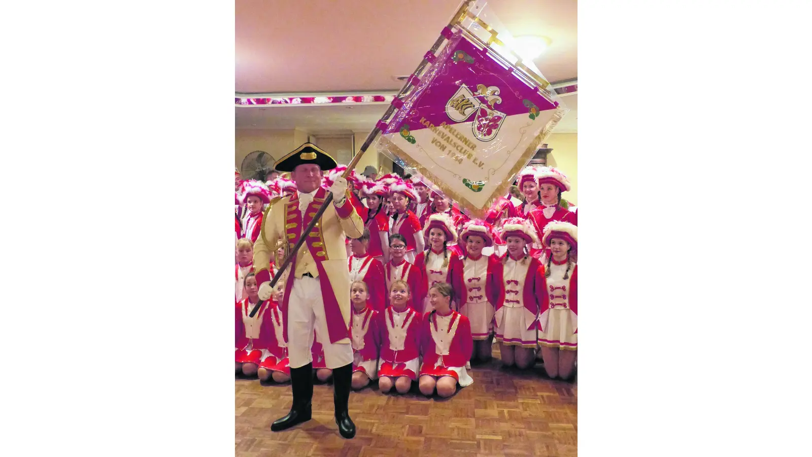 Eine Fahne für die Fastnachtsfreunde (Foto: al)