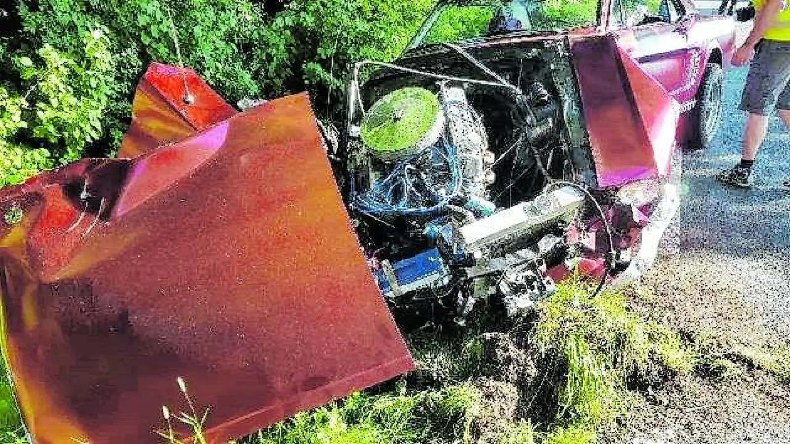 Herausgerissener Motorblock (Foto: red)