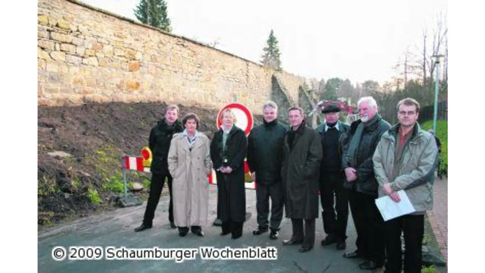 Die Sanierung der Stiftsmauer schreitet voran (Foto: bb)