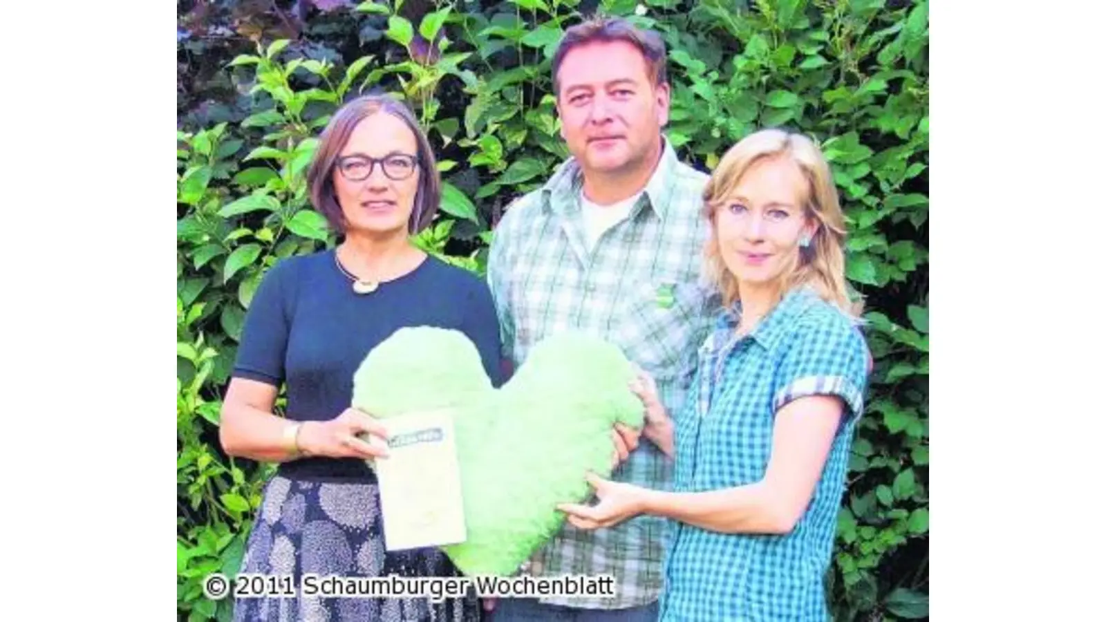 Grünes Herz der BI wird mit grüner Hilfe belohnt (Foto: wa)
