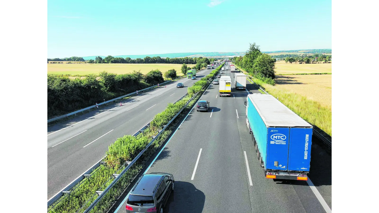 Anstehende Sanierungsarbeiten auf der A 2 (Foto: mm)