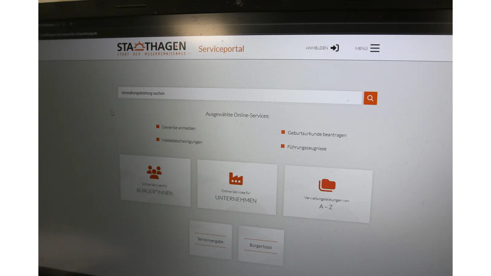 Bei der Stadt Stadthagen ist es jetzt auch möglich, die Wohnsitzanmeldung online zu erledigen.  (Foto: bb)