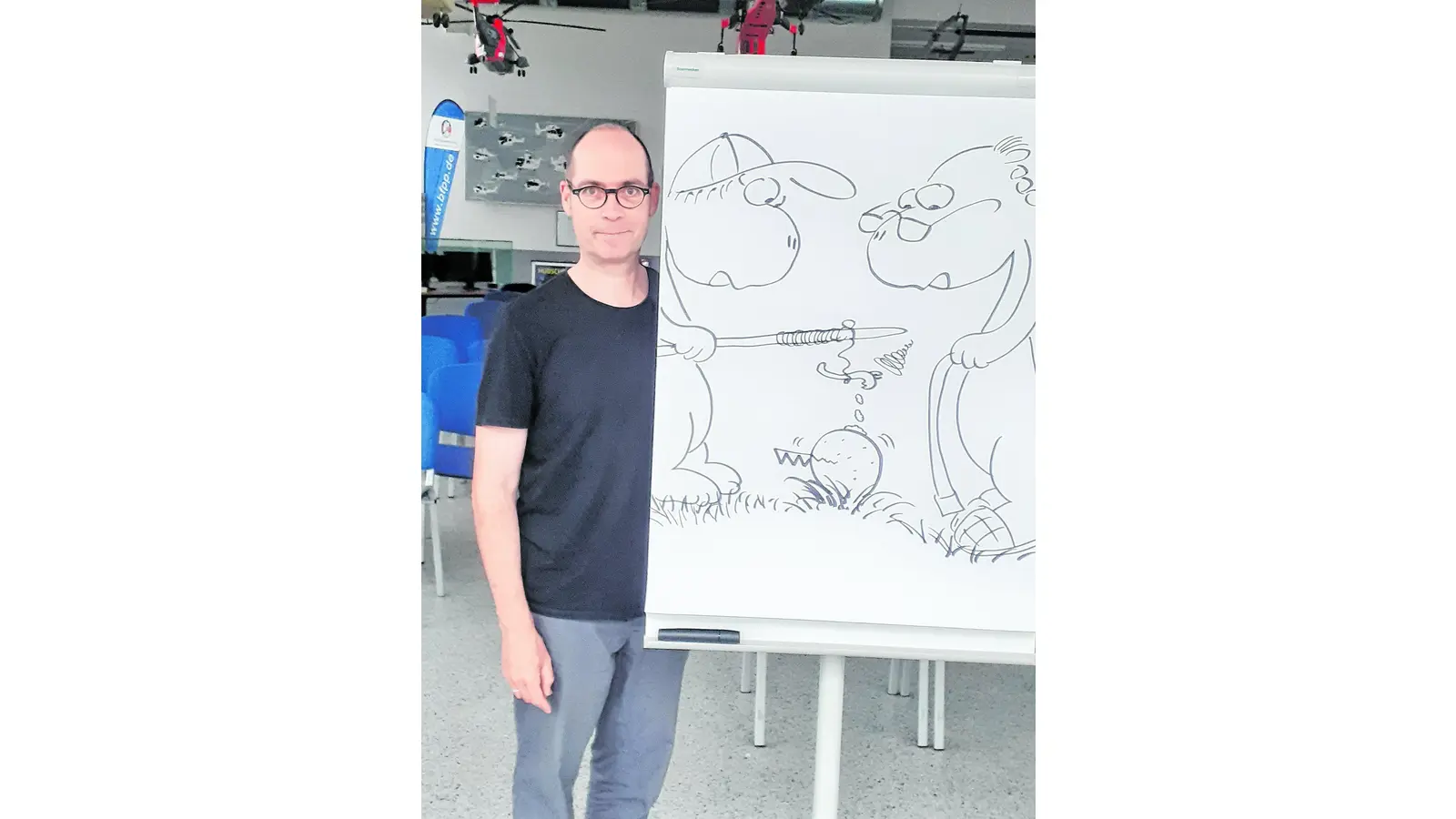 Kleiner Drache im großen Hubschraubermuseum (Foto: nh)