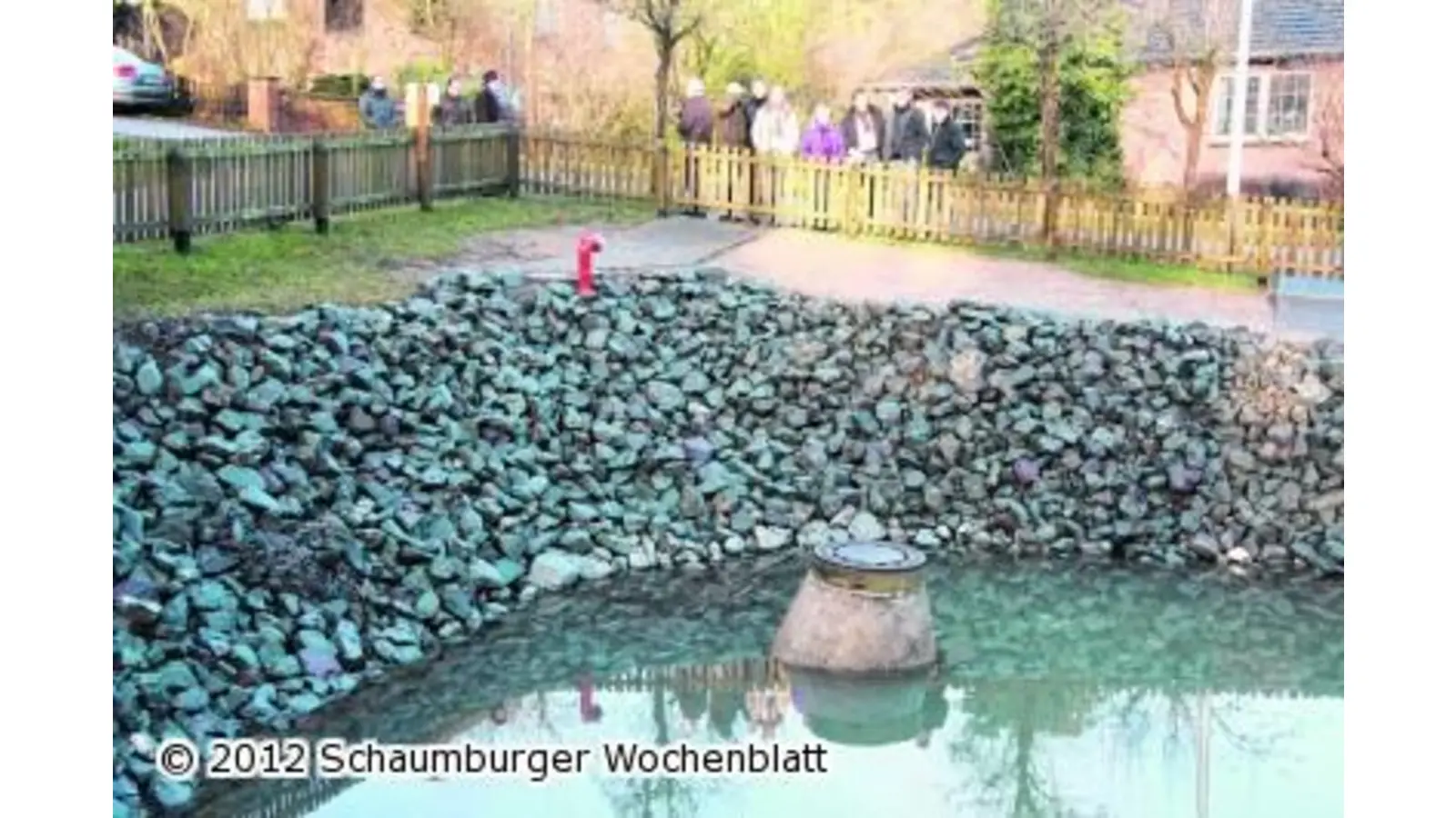 Wasser läuft aus Absperrschieber geöffnet (Foto: gi)