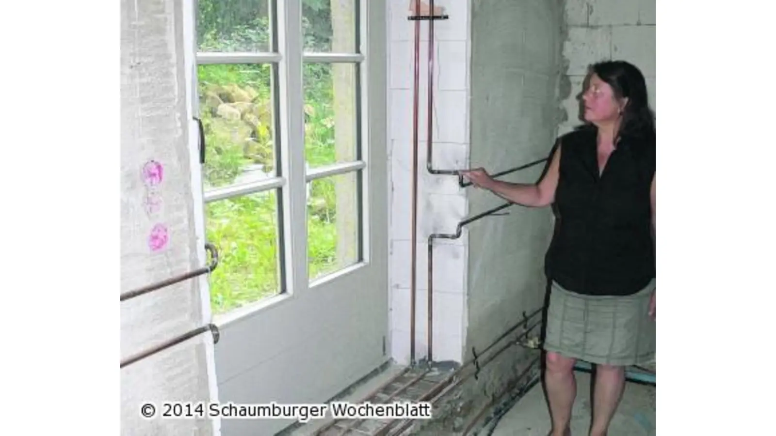 Wärme kommt aus der Wand (Foto: al)