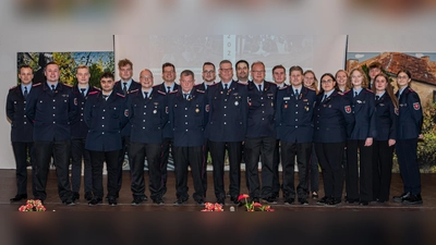 Die Beförderten und Geehrten der Freiwilligen Feuerwehr Lauenau (Foto: wk)