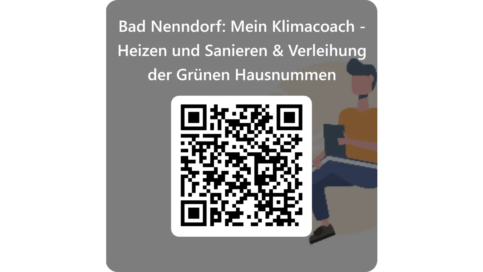 Über diesen QR-Code ist eine Anmeldung bei der Veranstaltung „Mein Klimacoach - Heizen und Sanieren” möglich.  (Foto: privat)