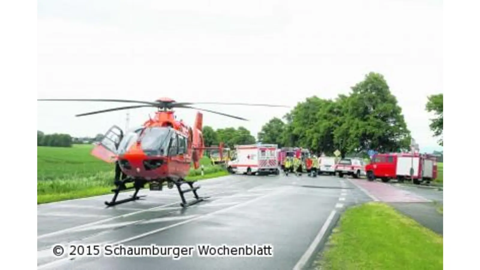 Schwerer Unfall erfordert Rettungshubschrauber (Foto: bb)