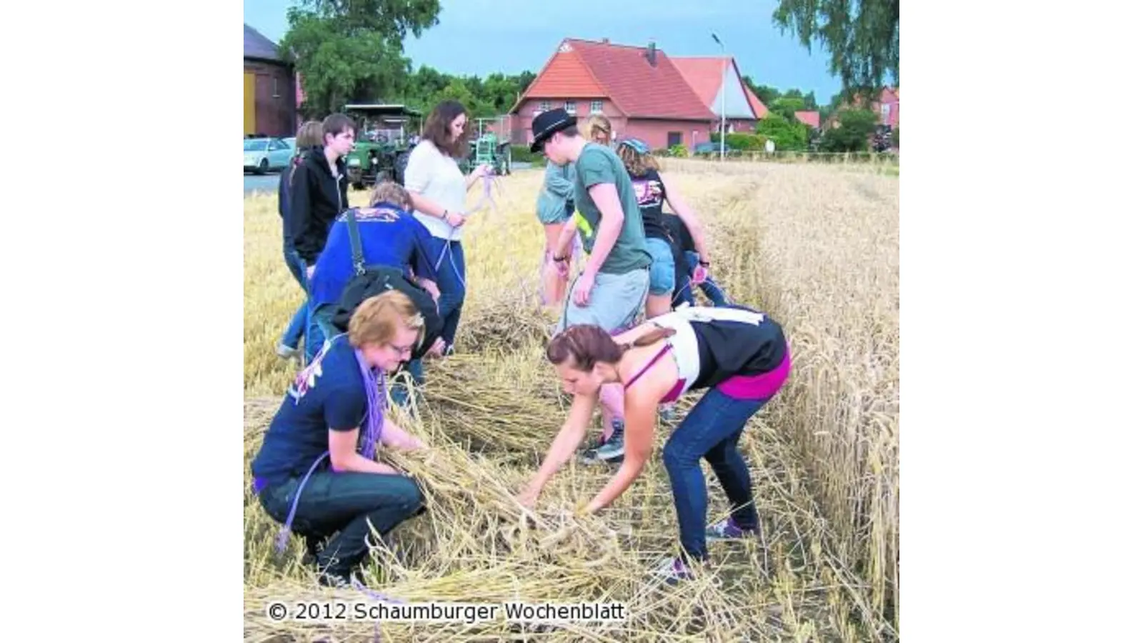 Traditionelles Kornmähen von Hand und mit historischen Landmaschinen (Foto: wtz)