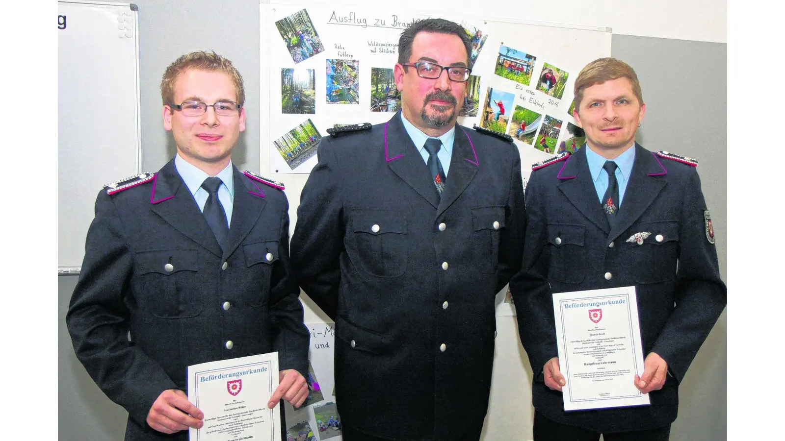 Neue Wache und neues Fahrzeug stehen für die erfolgreiche Fusion (Foto: bb)