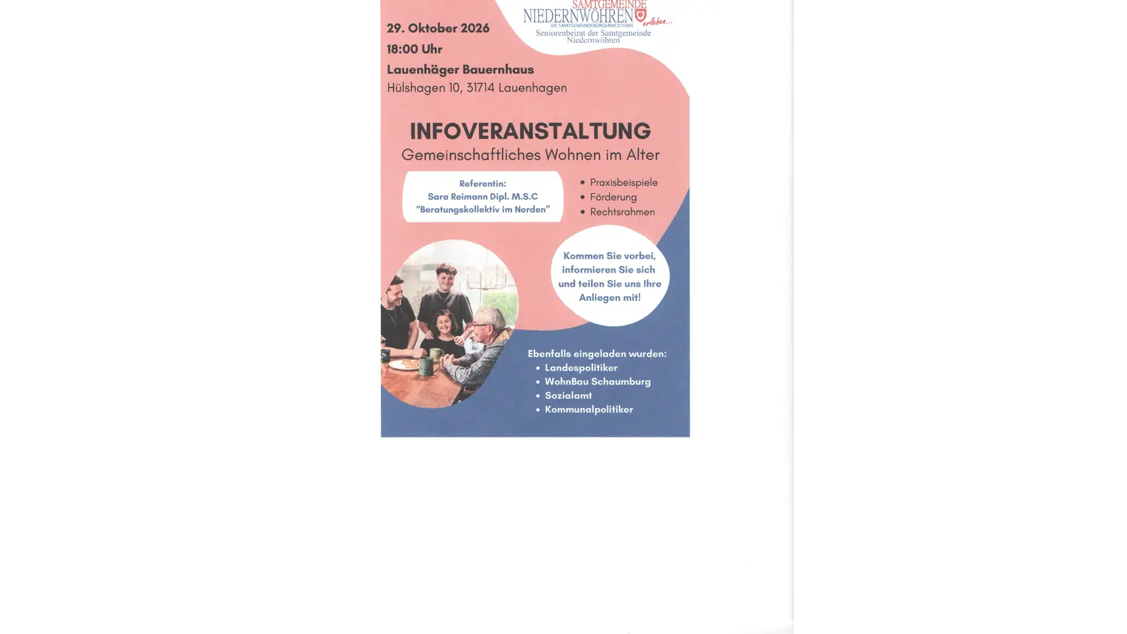 Einladung zur Info-Veranstaltung in Lauenhagen. (Foto: Pivat)