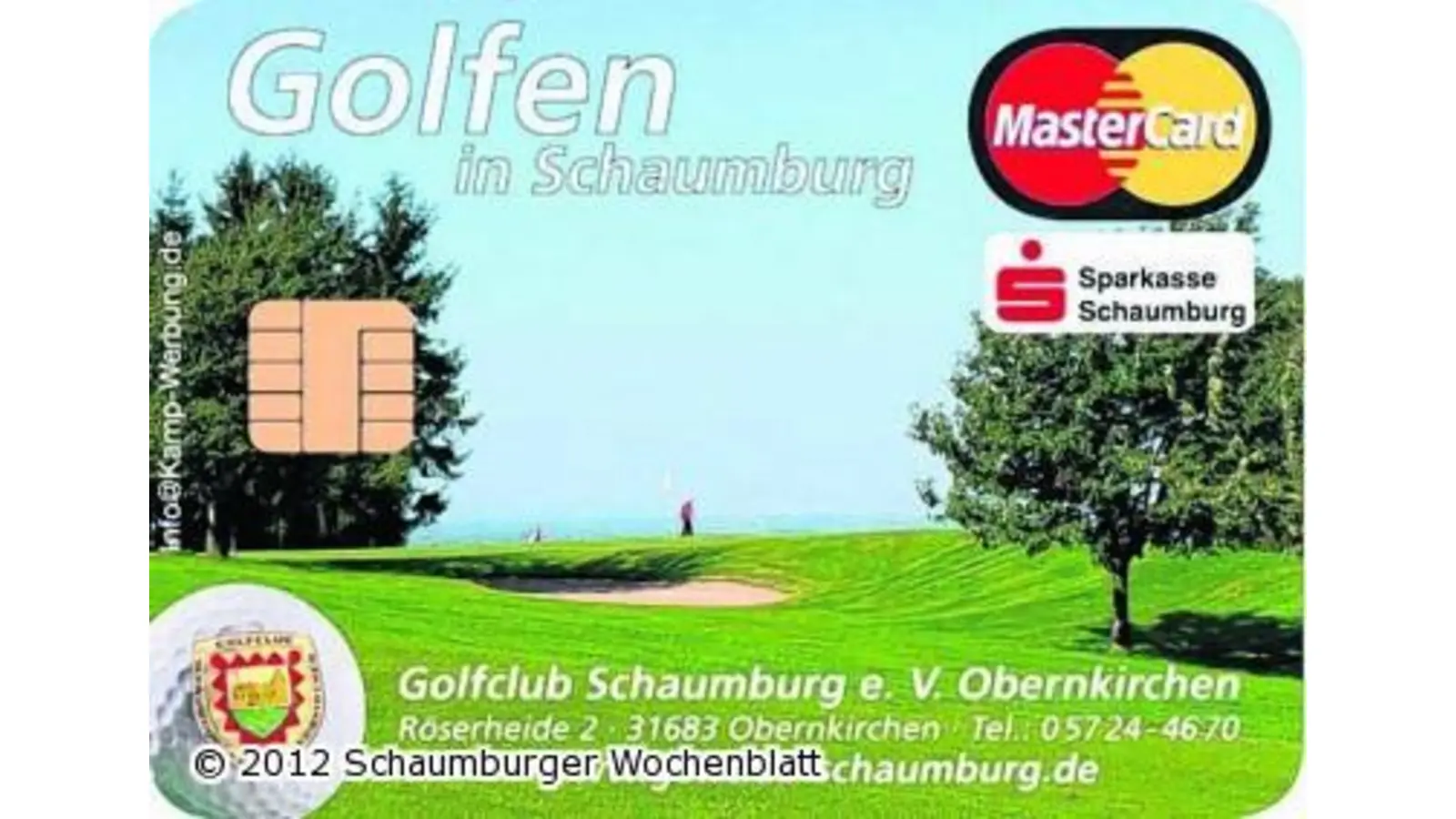 Mastercard mit Golf-Motiven (Foto: red)