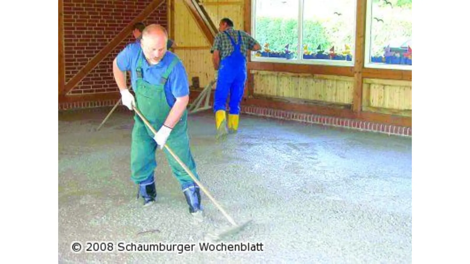 Beton für die Pausenhalle (Foto: red)