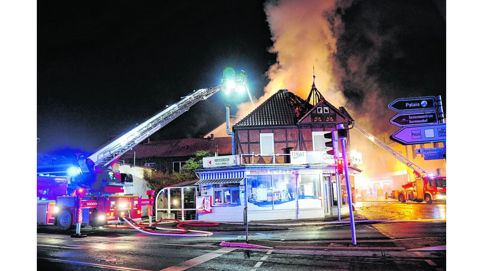 Schwerer Brand in der Obertorstraße (Foto: nh)