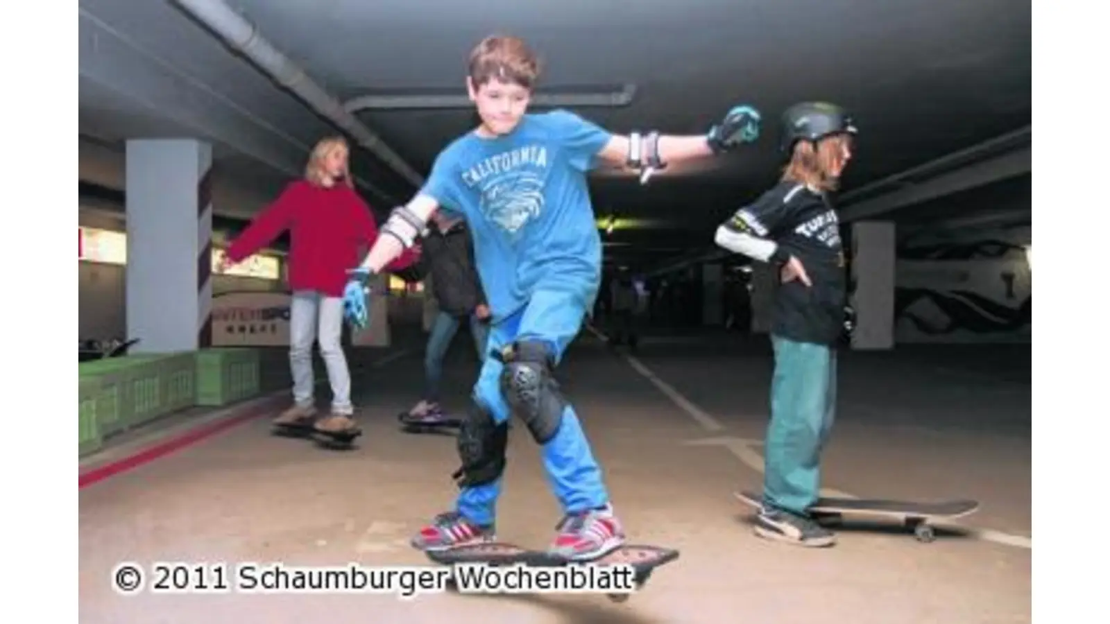 Waveboardfans flitzen durch die Tiefgarage (Foto: bb)