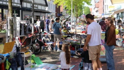 Gut besucht: Der Flohmarkt in der Innenstadt.  (Foto: gi)