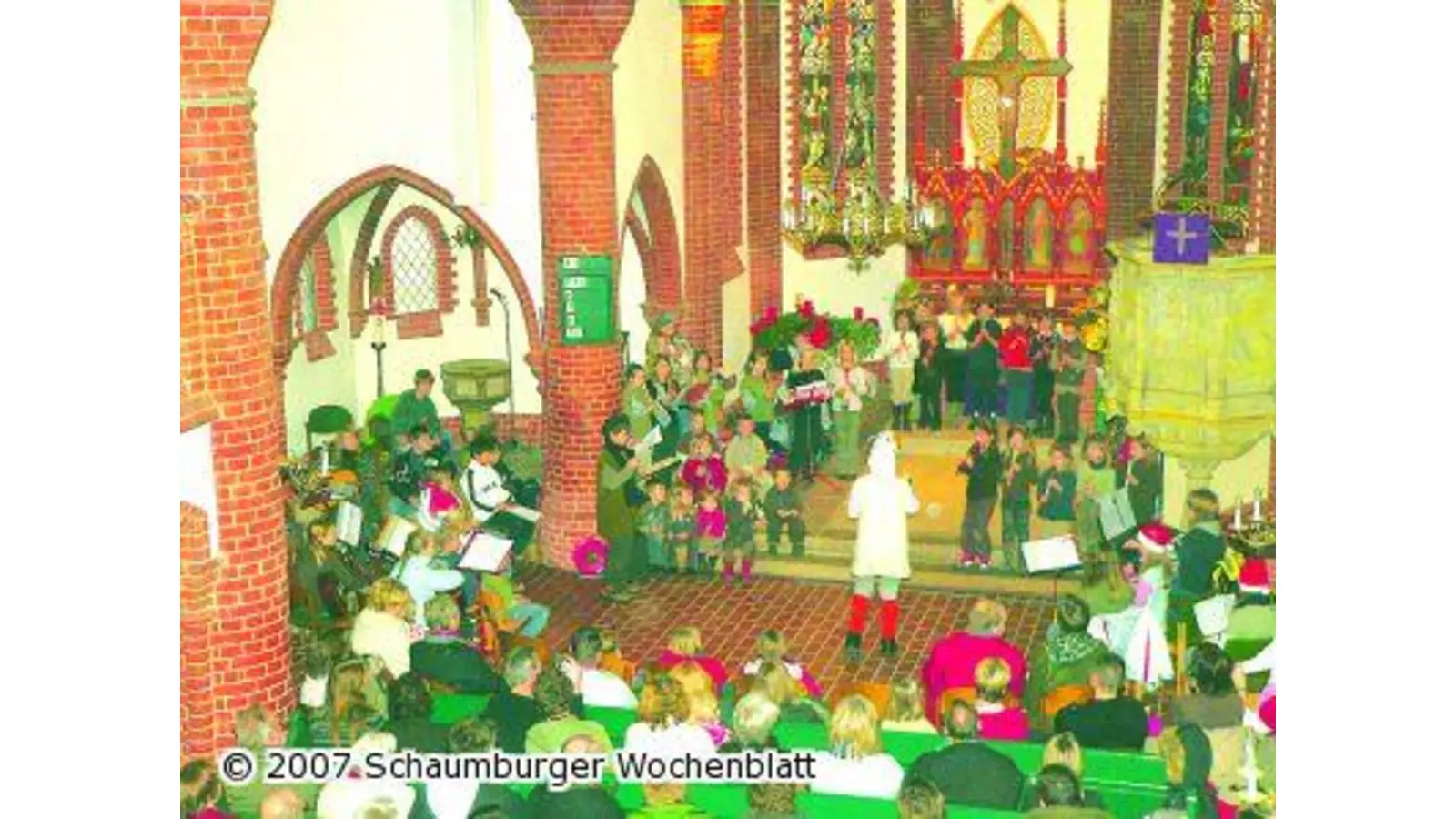 Weihnachtsspiel vor vielen Zuschauern (Foto: al)