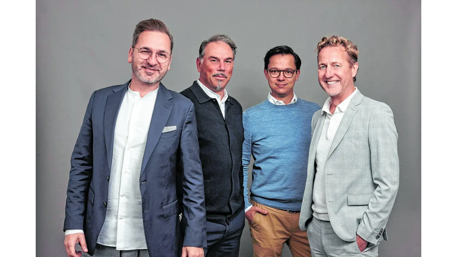 Die Gründer von Imti Enterprises André Pilling (v. li.), Sven Rickes, Boris Beckmann und Ulf Bohne setzen auf innovative Konzepte in der Bauwirtschaft und schieben in diesem Zuge den Aufbau einer modernen Produktionsstätte in Stadthagen an. (Foto: bb)