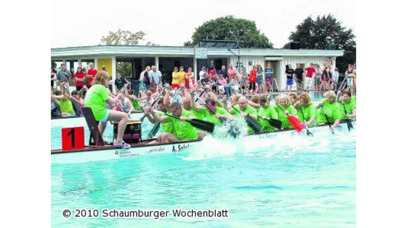 Das Drachenbootrennen im Bergbad (Foto: red)