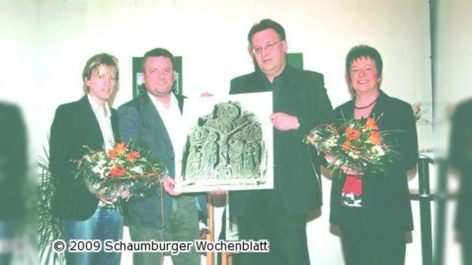 Wiedensahler Relief für Klaus Sölter und Horst Jedamzik (Foto: wtz)