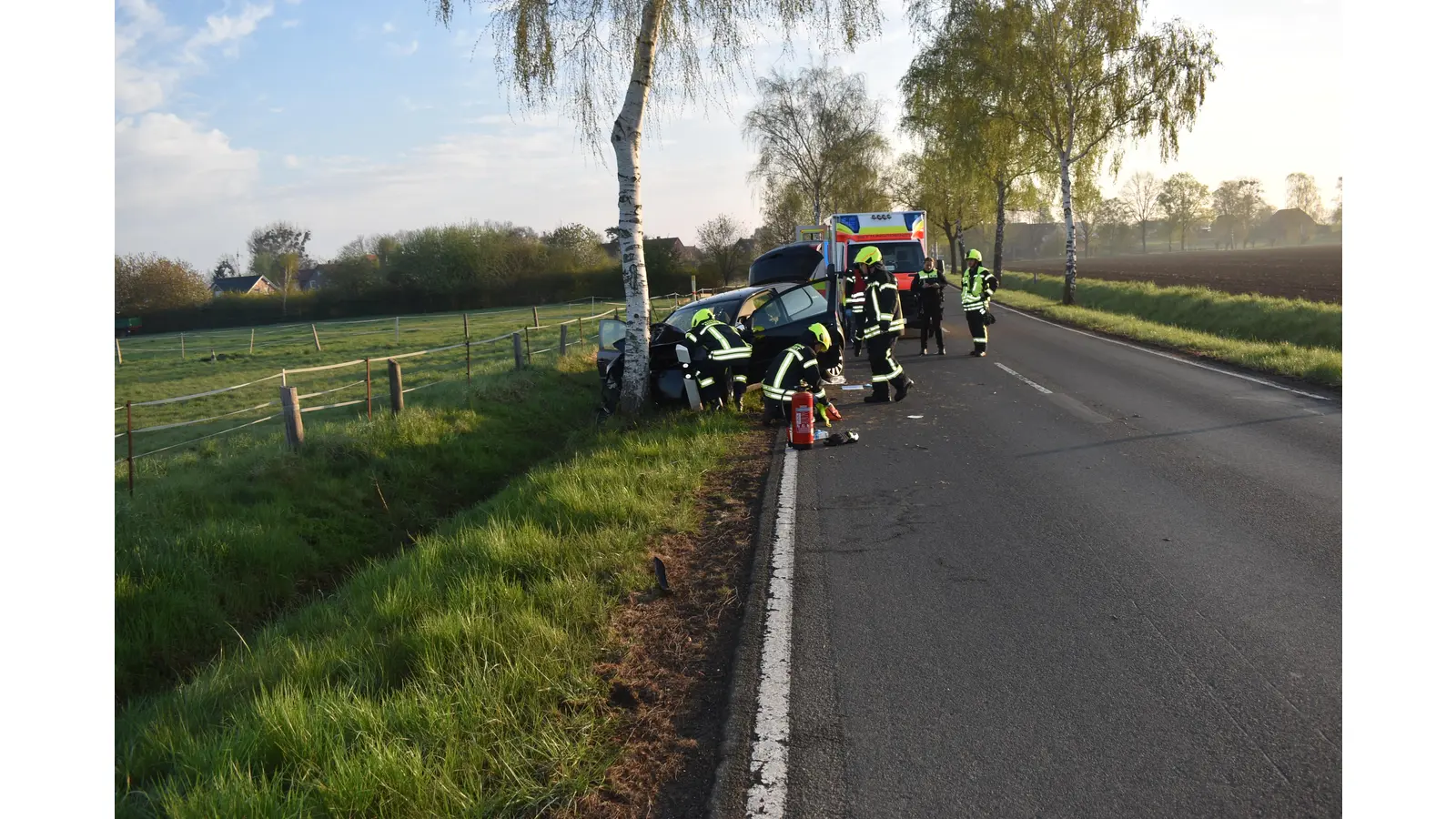 Die Unfallstelle auf der Kreisstraße 18. (Foto: privat)