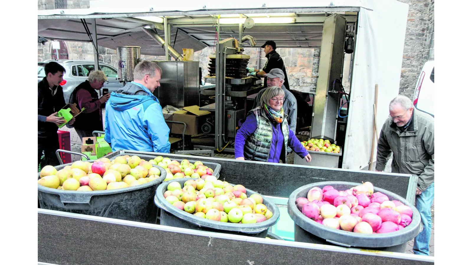 Der süße Saft soll wieder beim Apfelmarkt fließen (Foto: bb)