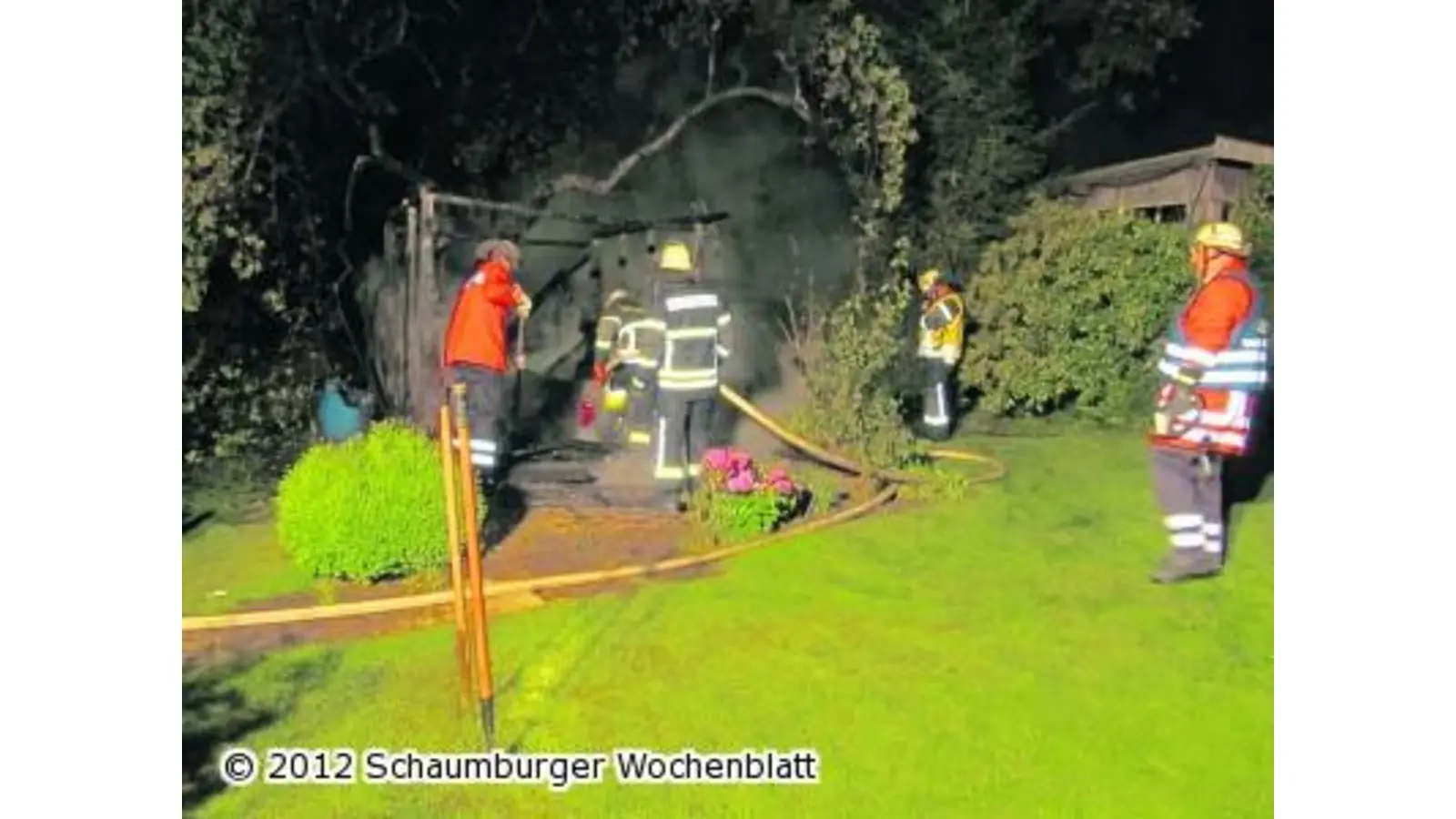 Laube in Flammen (Foto: red)