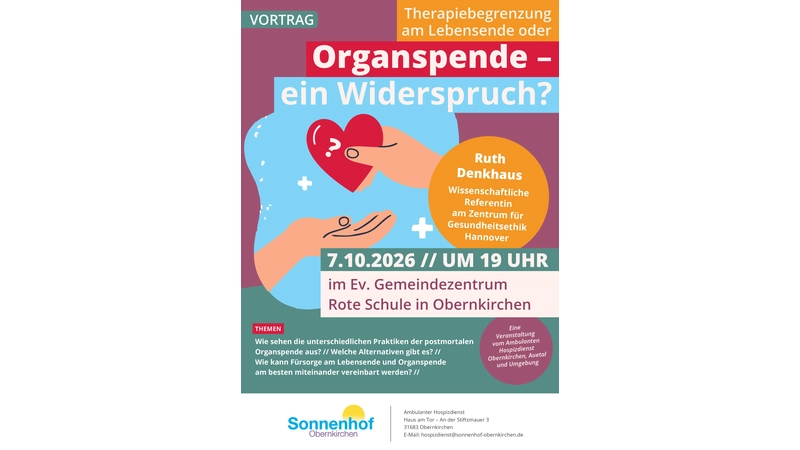 Am 7. Oktober steht das Thema Organspende auf dem Vortragsprogramm. (Foto: privat)