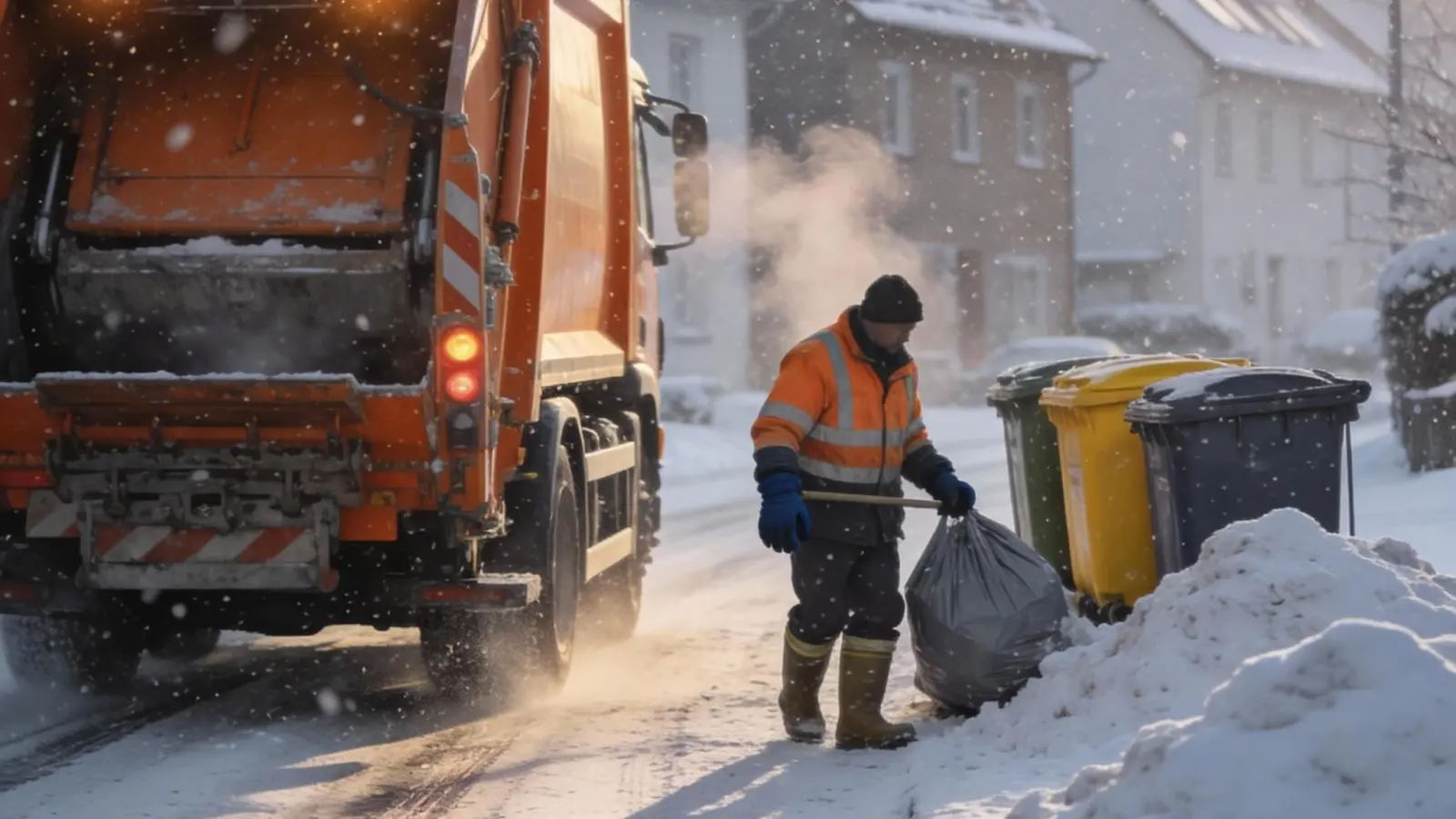 Dort, wo die Abholung am 3. Januar nicht geklappt hat, wird sie am 10. Januar nachgeholt. (Foto: KI)