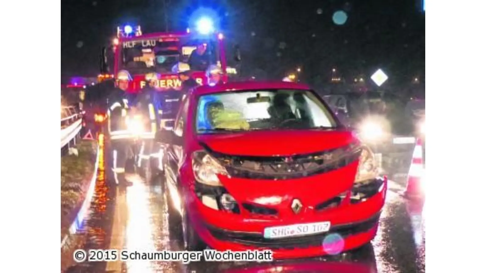 Unfall auf regennasser Straße (Foto: al)