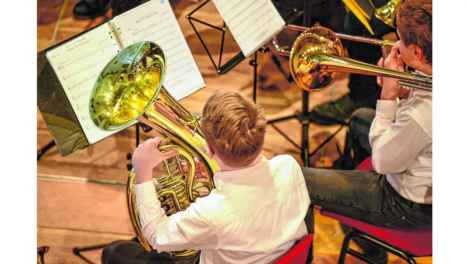 Musiker üben fleißig für das Konzert (Foto: wa)