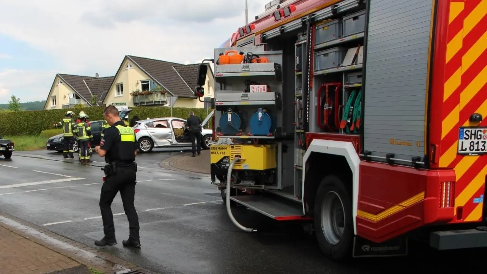 Die Unfallstelle in Heeßen. (Foto: FF Eilsen)