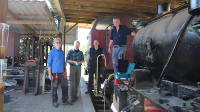 Haben alles für die Saison vorbereitet (v.li.): Lothar Porcher, Jörg Ohlemann, Nils Hoffmann und Harald Brand. (Foto: wb)