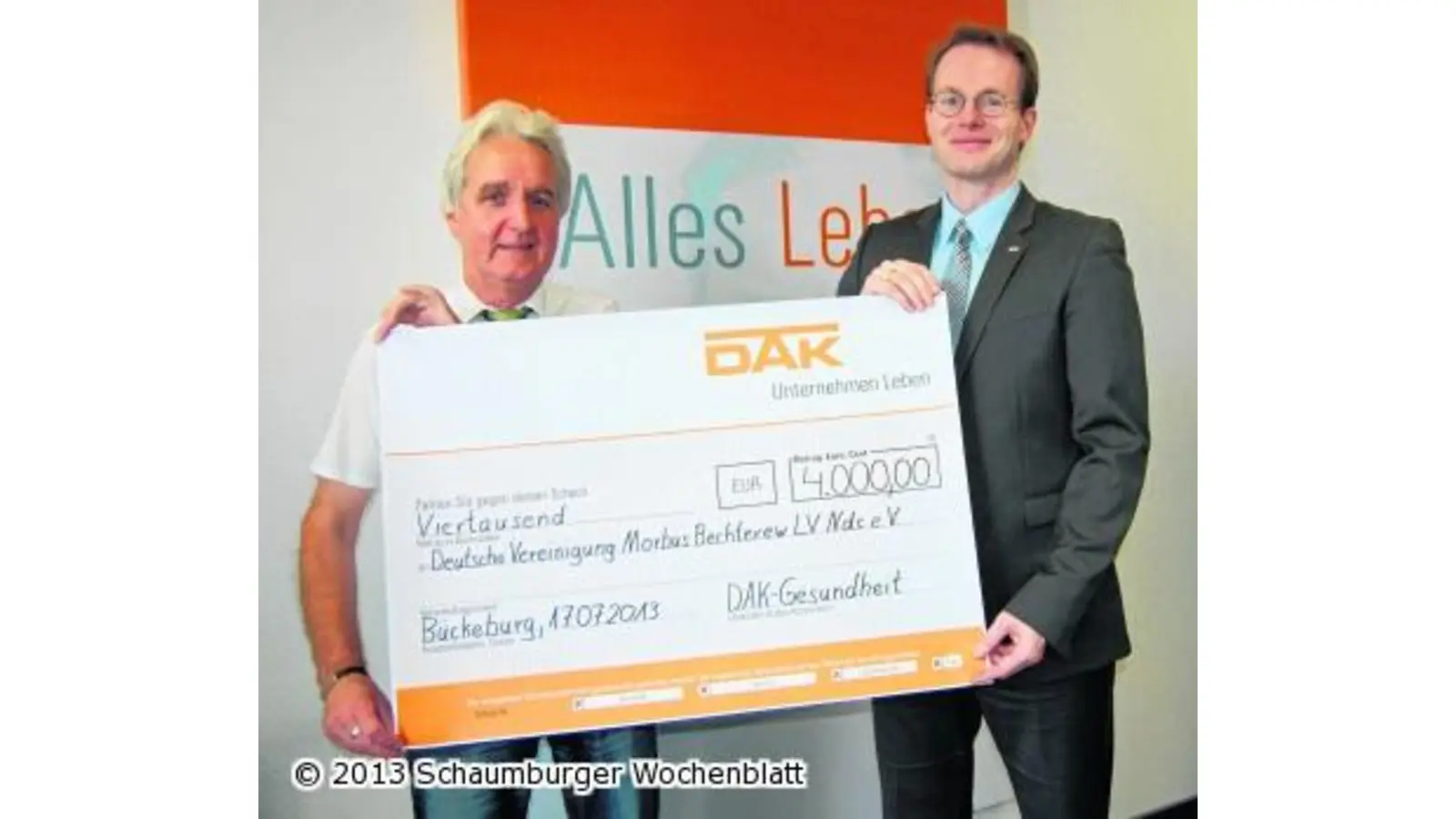 Geldspritze für einen guten Zweck (Foto: red)