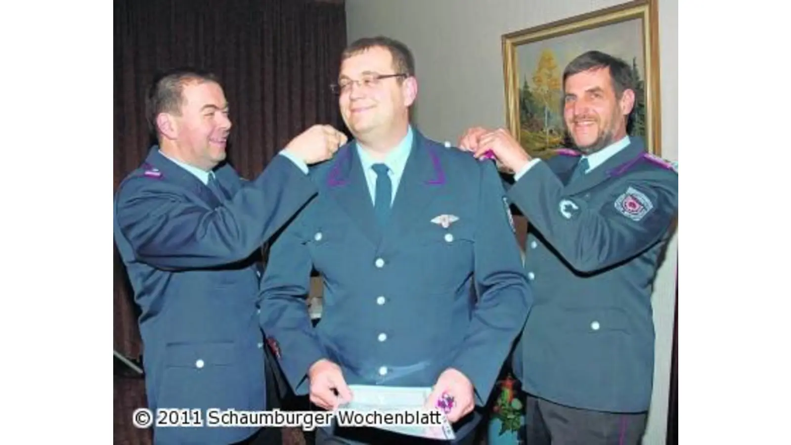 Meerbecker Wehr hat reichlich zu tun (Foto: wtz)