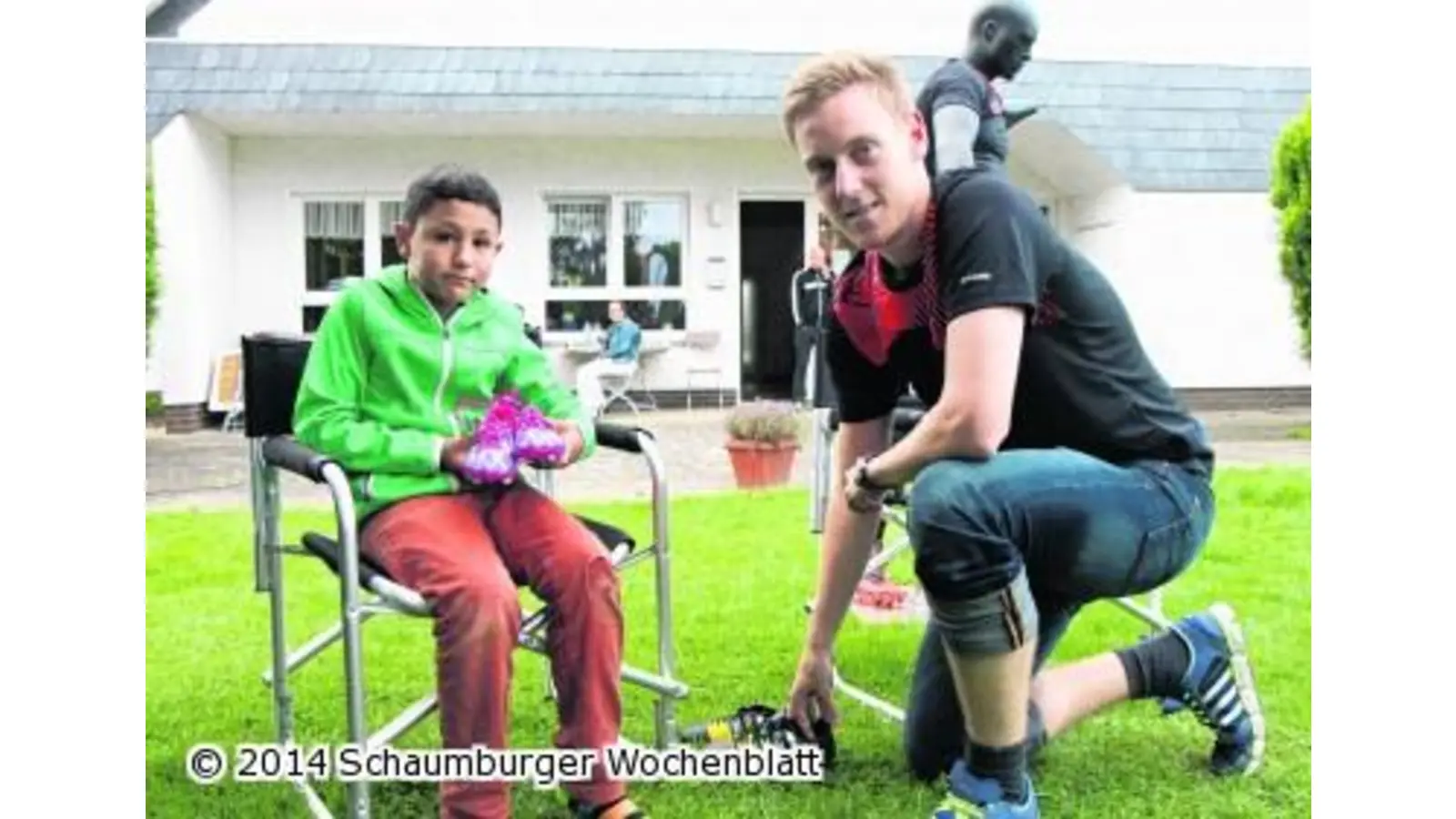Kicker des FC testen Profi-Fußballschuhe (Foto: bb)
