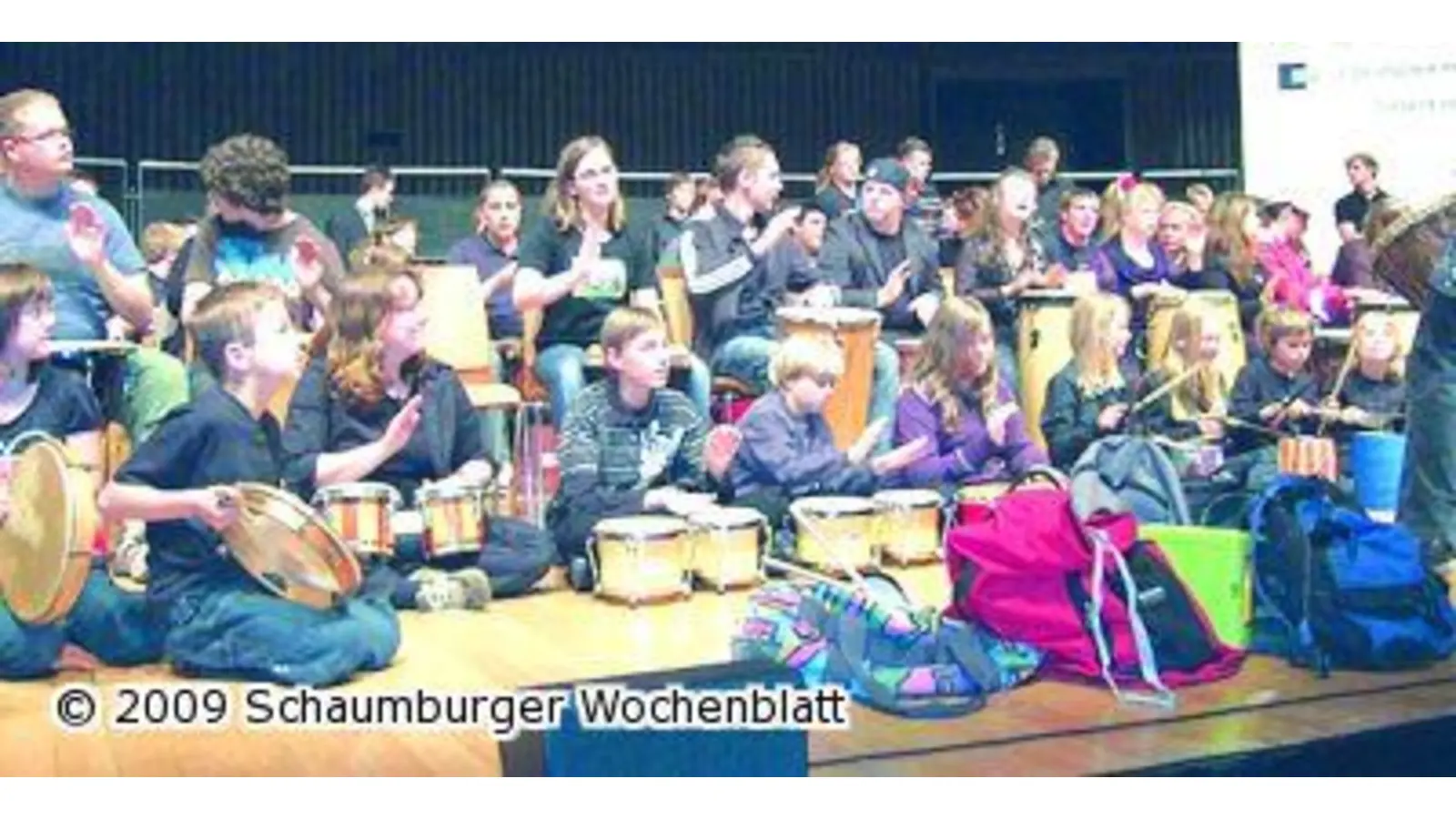 Erster Auftritt der Trommel-AG (Foto: mk)
