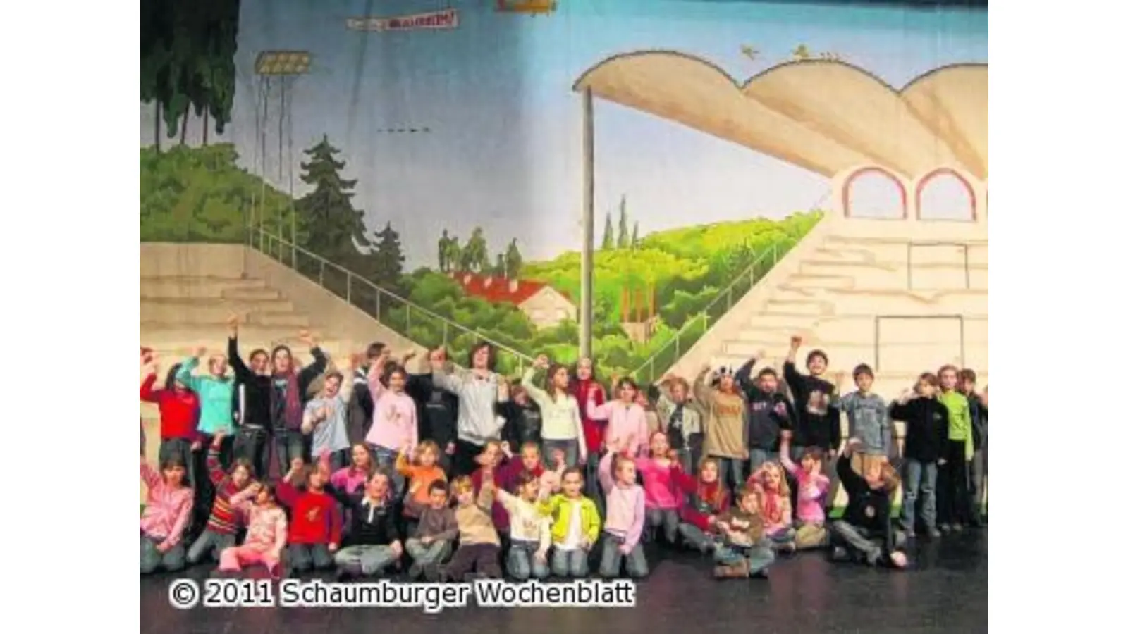 Mädchen beweisen im Musical Sportsgeist (Foto: em)