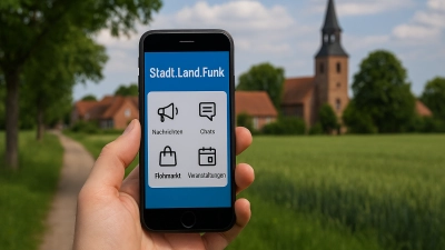 Sollen die digitale Vernetzung in dörflichen Regionen stärken: Spezielle Apps. (Foto: KI generiertes Bild)