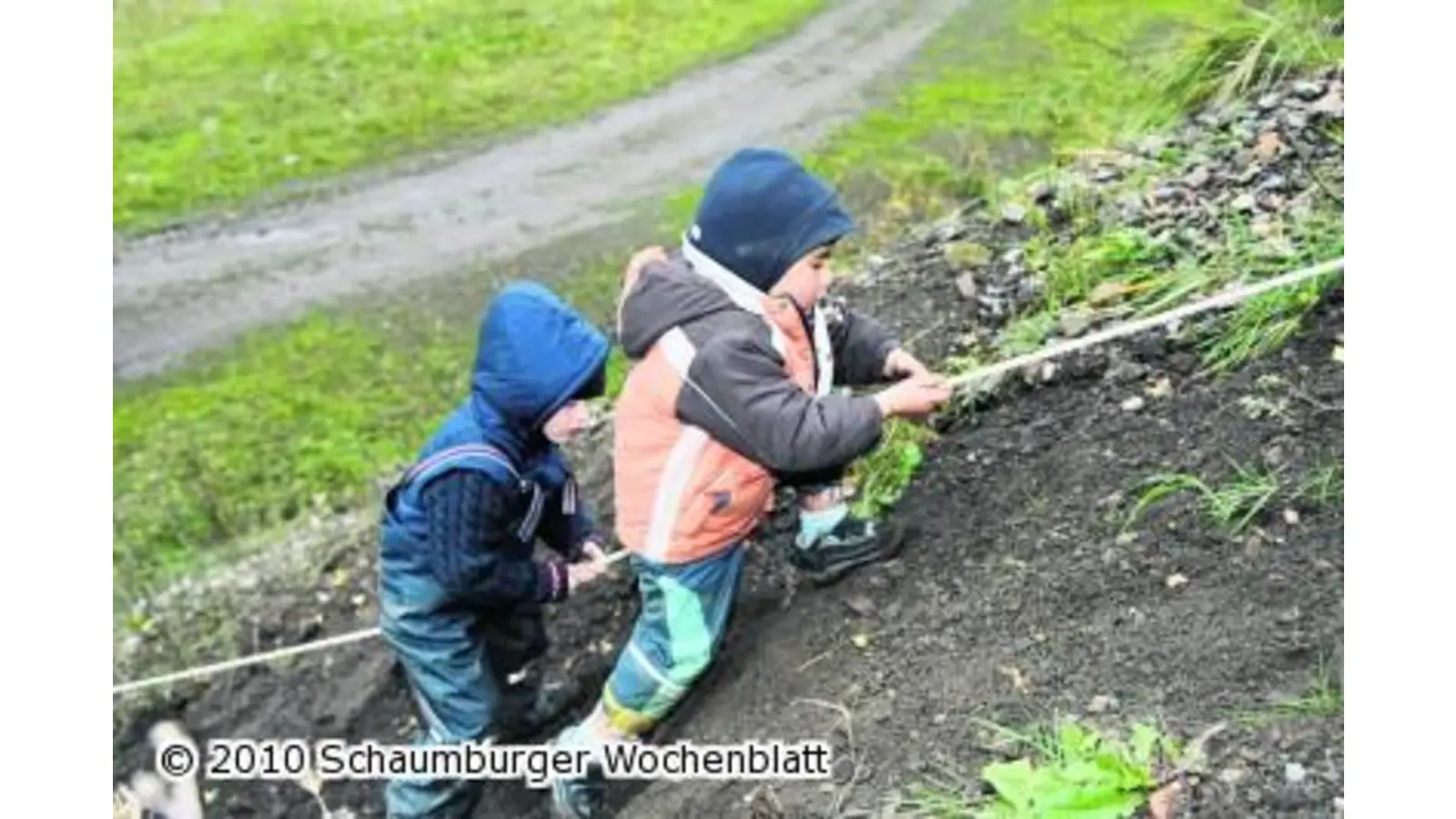 Kindergartenkinder entdecken Natur (Foto: bb)
