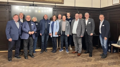 Im Ratssaal: Begrüßung der Gäste aus Wolmirstedt. (Foto: privat)