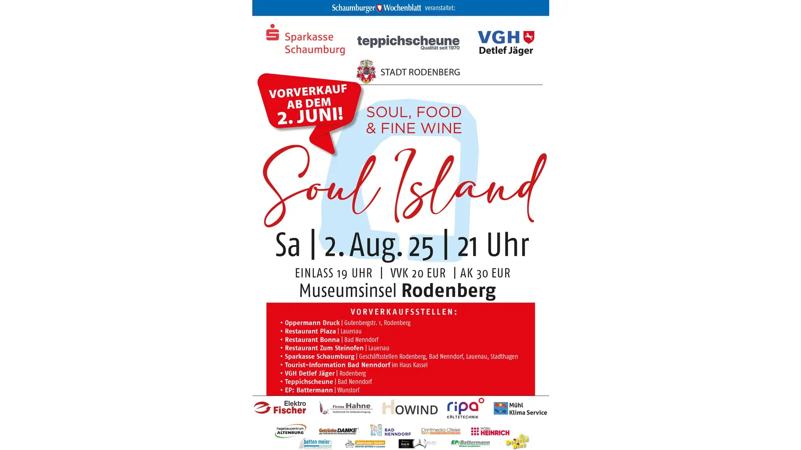 Auf dem Plakat sind die Orte verzeichnet, an denen Karten erworben werden können. (Foto: .)
