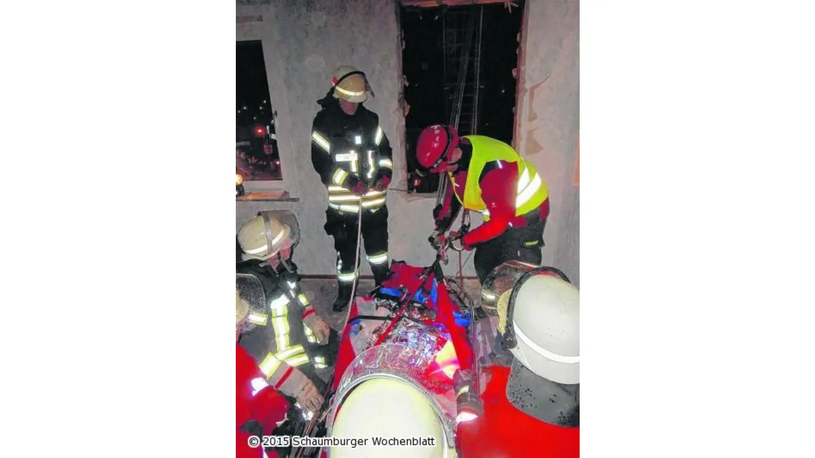 Höhenretter nach Explosion im Einsatz (Foto: em)
